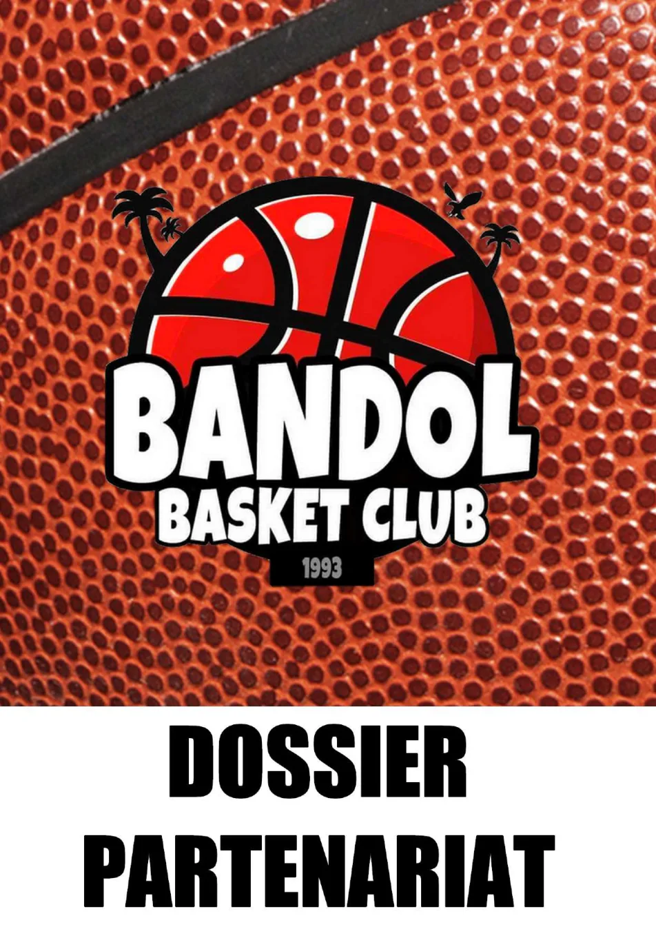 Couverture de l'ancienne plaquette partenaires du Bandol Basket Club